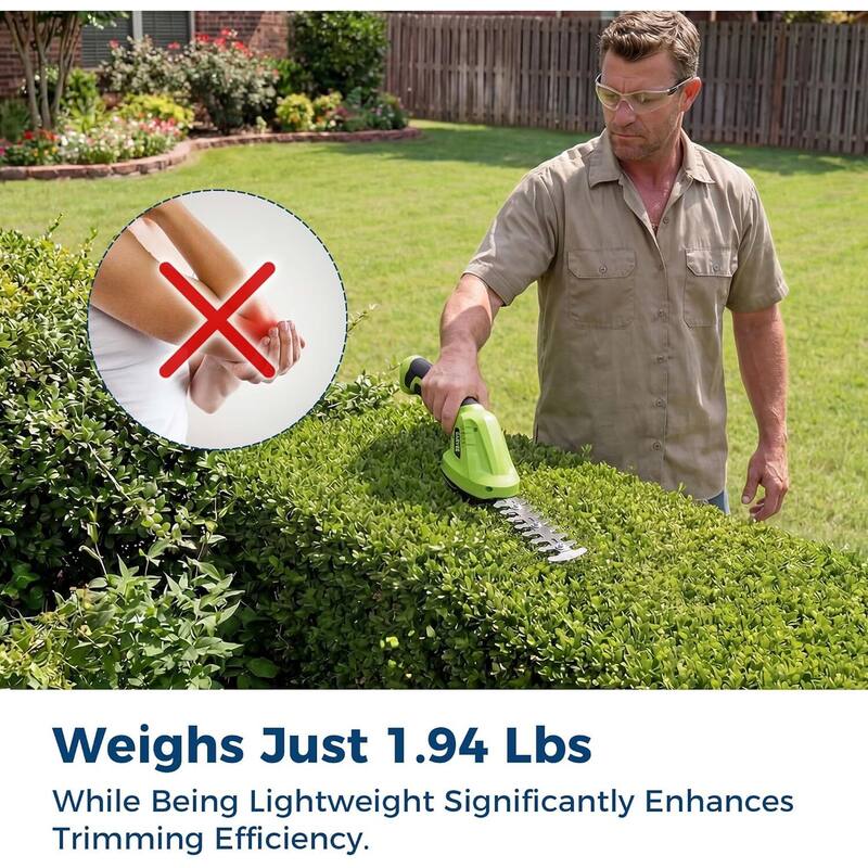 Lightweight 2 in 1 Electric Handheld Cordless Grass Trimmer Hedge Shears/ Grass Cutter