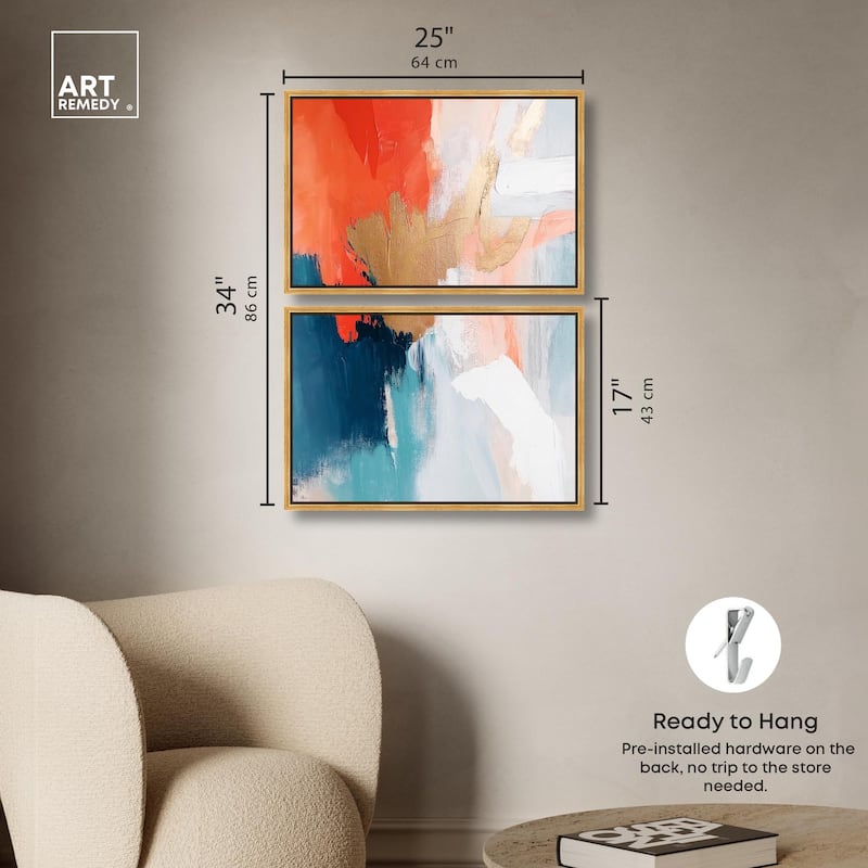 Orange Infusion I Canvas Set of 2 by Art Remedy