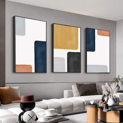 Wall Art Modern Abstract Canvas Framed Wall Art 3 Piece Set