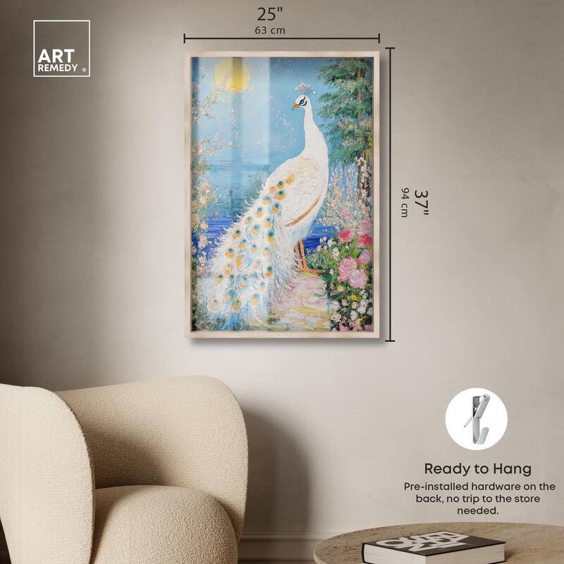 Peacock in Paradise Shadowbox by Art Remedy