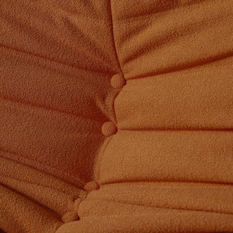 69 Inch Armless Teddy Fabric Soft Sofa Modern Couch