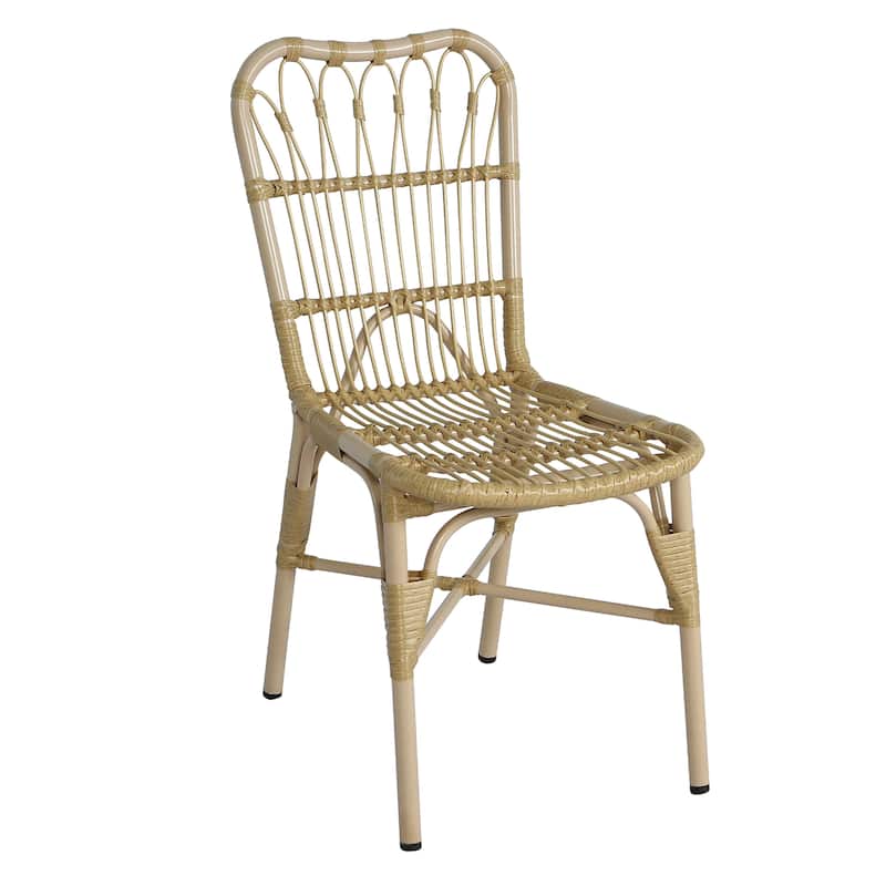 Christopher Knight Home - Modern Outdoor PE Wicker Dining Chairs, Set of 2