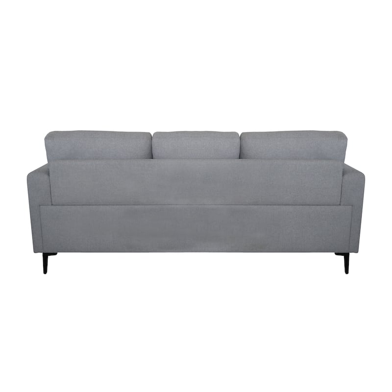 Vickery Light Gray Linen Upholstery with Loose Back Sofa