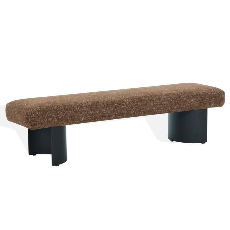 SAFAVIEH Couture Raelee Metal Legs Bench - 63"W x 17"D x 16'H