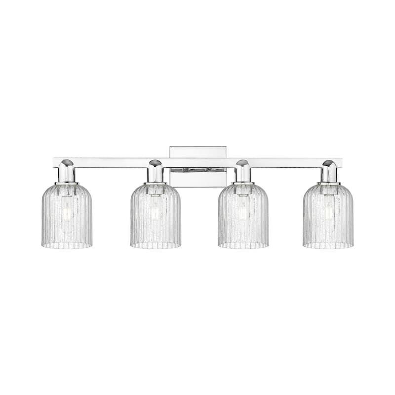 Innovations Lighting 716-4W-11-32 Bridal Veil Vanity Bridal Veil 4 - Polished Chrome / Seedy