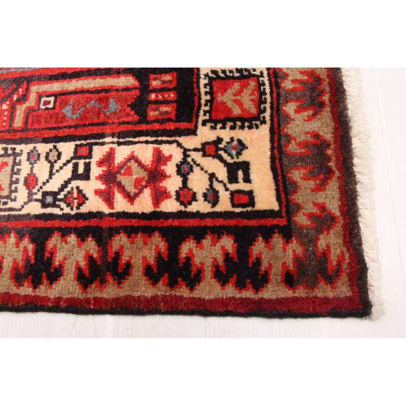 ECARPETGALLERY Hand-knotted Sarabi Red Wool Rug - 3'6 x 10'8