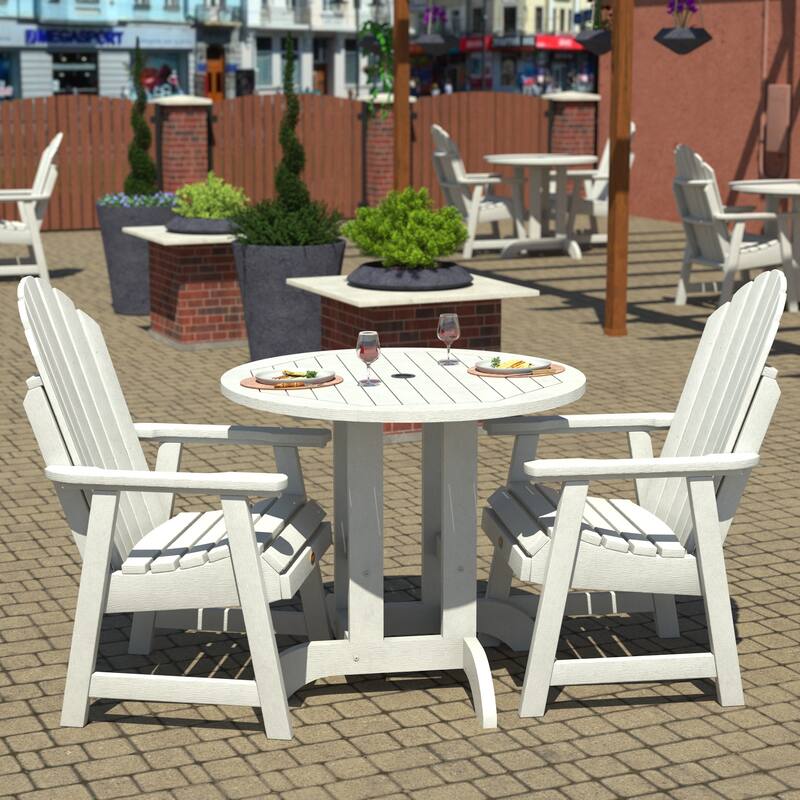 Highwood Commercial 3-Piece Muskoka Adirondack 36" Bistro Dining Set