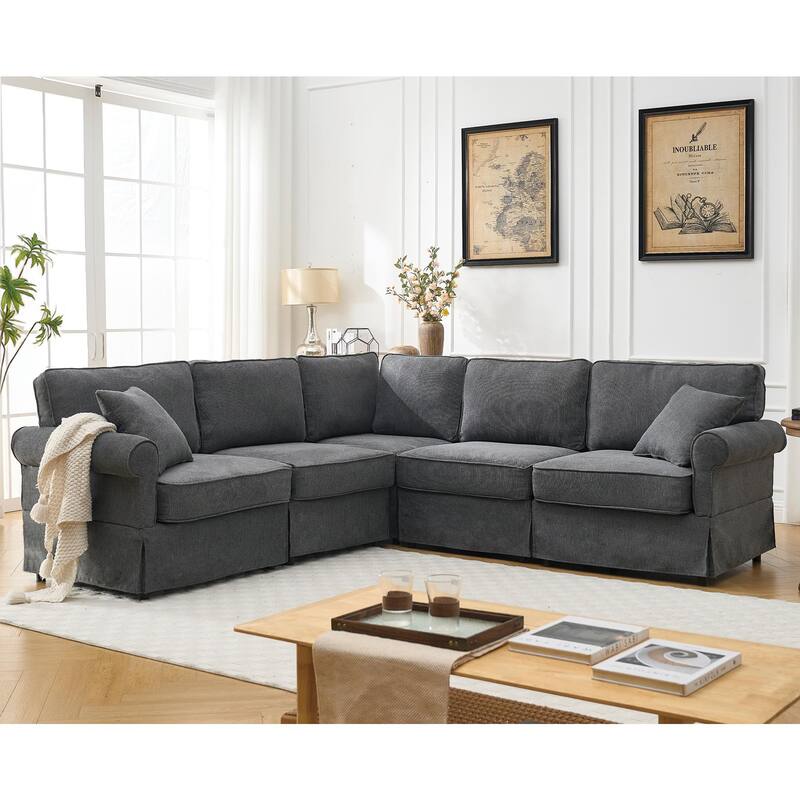 Modular Sectional Sofa Set Convertible L Shaped Couch