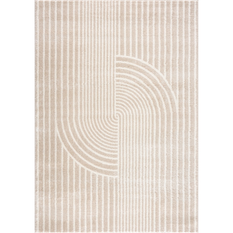 Abani Rugs Nuevo Beige Arch Pattern Knot Area Rug