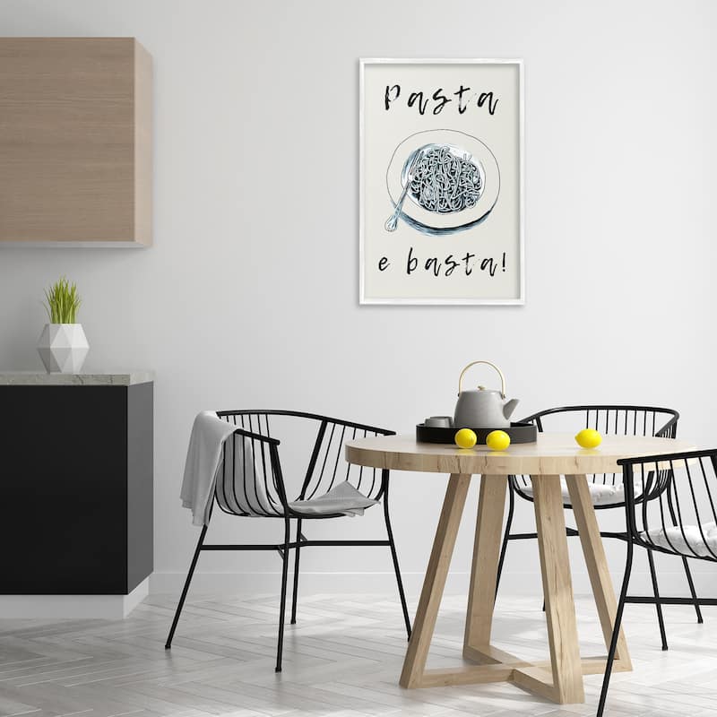 Stupell Pasta e Basta Meal Framed Giclee Art Design By Andreas Magnusson