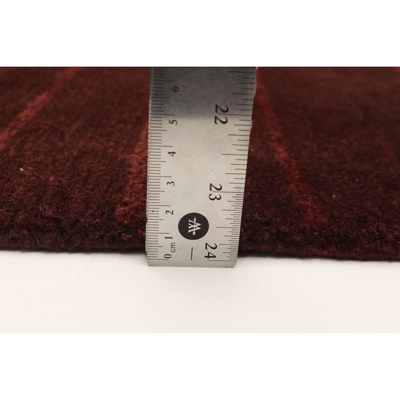 ECARPETGALLERY Hand-knotted Opulence Burgundy Wool Rug - 3'2 x 11'5