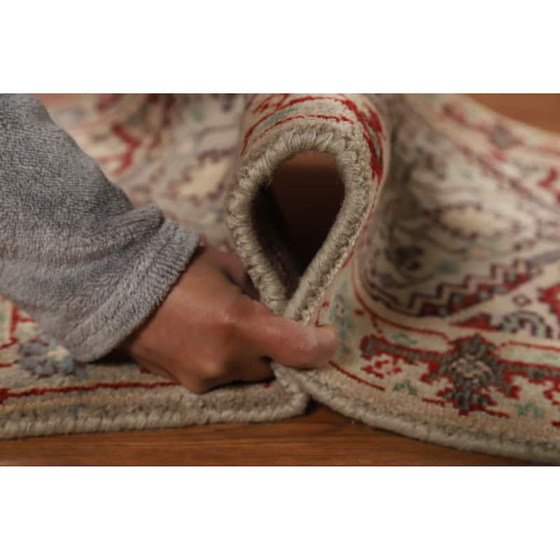 Heriz Serapi Indian Accent Foyer Rug Hand-Knotted Wool Carpet - 2'0" x 3'0"