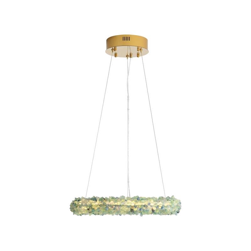 Corallo 30" LED Chandelier in Turquoise - Green