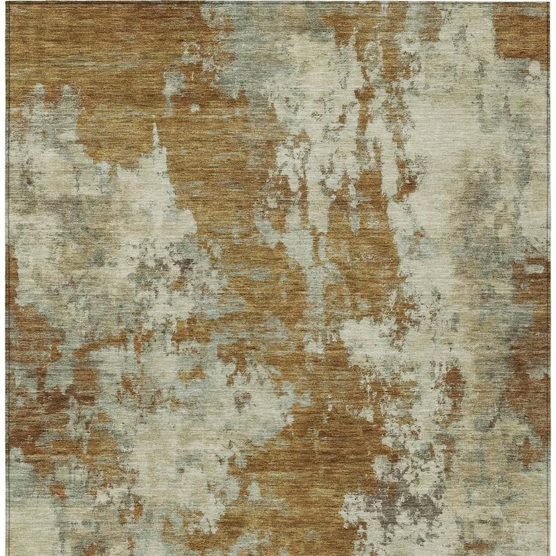 HomeRoots Abstract Transitional Rectangle Outdoor Rug - 9' X 12'