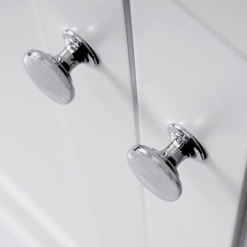 GDFStudio - Natura Shaker Style Double Ceramic Sink Freestanding Bathroom Vanity Set with Soft-close Drawers and Doors, Set of 2