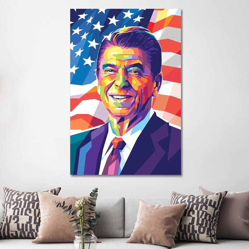 iCanvas "Ronald Reagan" by Dayat Banggai Canvas Print