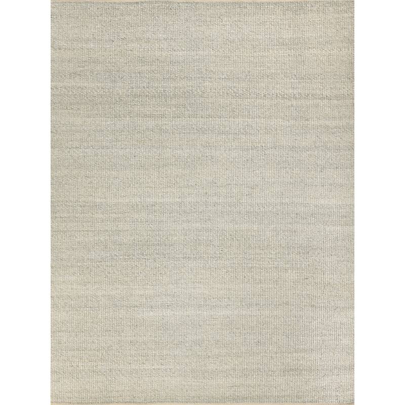 EXQUISITE RUGS Hesse Handwoven Polyester/Cotton Light Silver Area Rug.
