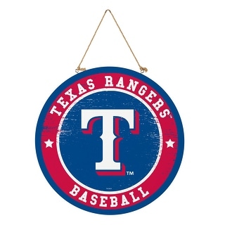 Texas Two Step Rangers Signs Texas Rangers Wooden Door Decor Wall Sign - Multi-Color - Bed Bath ...