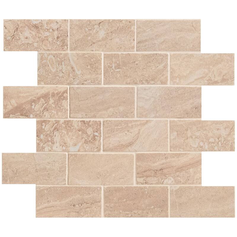Ackland AKN-P-AZ2X4SWP-CA Azira - 12" x 12" Porcelain Brick Wall - Aurume