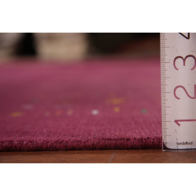 Gabbeh Indian Area Rug Handmade Purple Wool Carpet - 8'2" x 9'8"