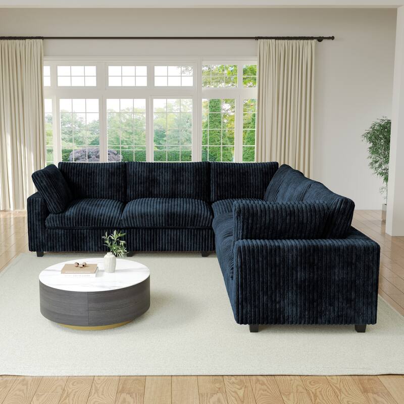 Cloud Corner Sofa Soft Plush Upholstered Modular Sectional Sofa Down Filled Living Room Couch