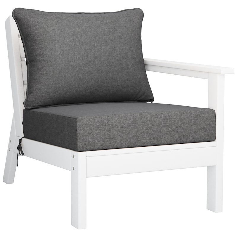 Polytrends Birchwood All Weather HDPE Outdoor Patio Deep Seating White Loveseat (2-Piece)