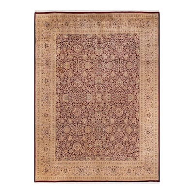 Overton Handknotted Wool Traditional Oriental Red Area Rug - 9' x 12'