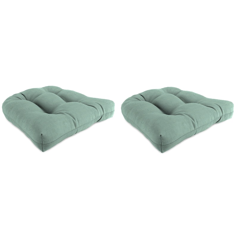 Sunbrella 18" x 18" Contoured Outdoor Wicker Seat Cushion - Set of 2 - 18'' L x 18'' W x 4'' H