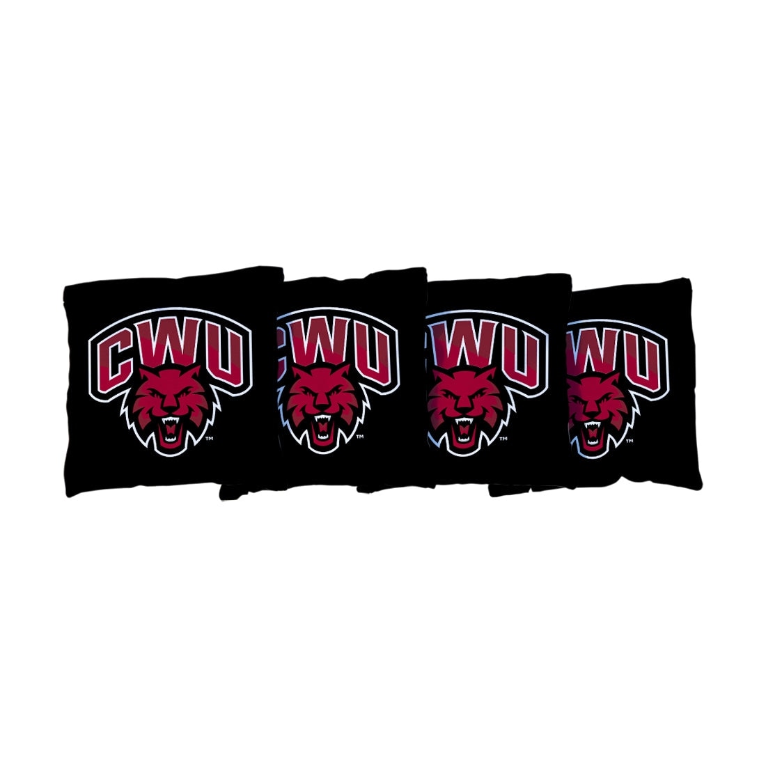 Central Washington Wildcats Black Cornhole Bags