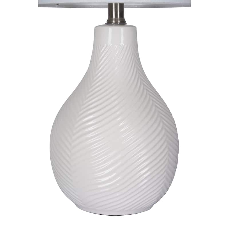 Catalina Sandrift Ceramic Table Lamp - White
