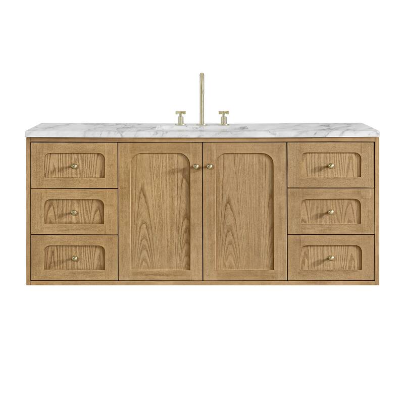 Laurent 60" Single Vanity, Light Natural Oak - 60S