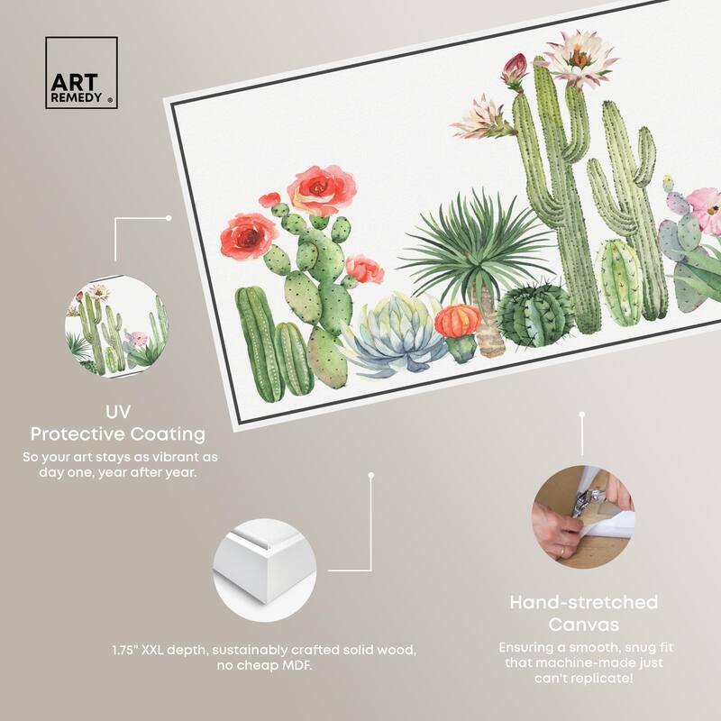 Cactus Over Doors II Panoramic Canvas by Art Remedy