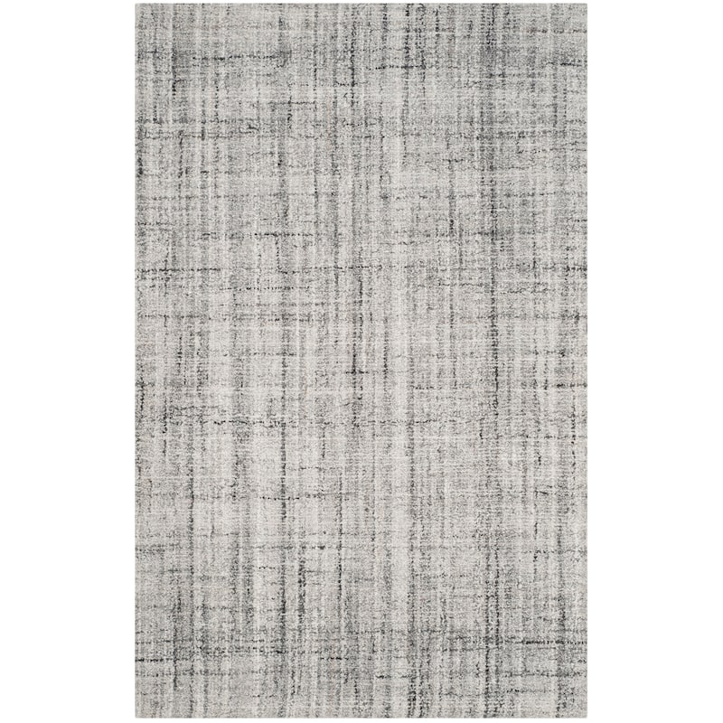 SAFAVIEH Handmade Abstract Nettie Modern Viscose Rug - 9' x 12' - Grey/Black