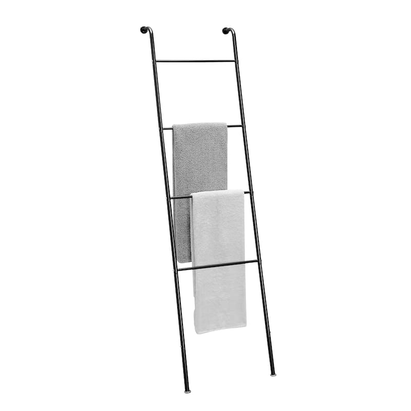 Classic Home, Bath, Bedroom, Closet Leaning Ladder Rack - Black