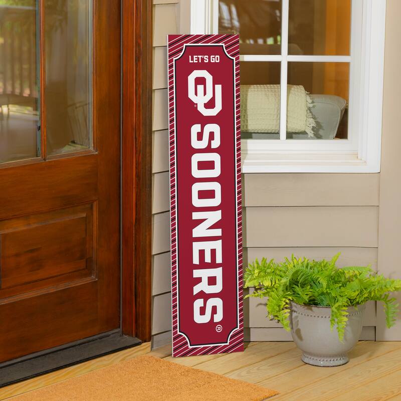 47" Double Sided Seasonal Porch Leaner, University of Oklahoma - 47" x 11.25"