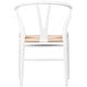 preview thumbnail 21 of 47, Modern Dining Chair with Woven Paper cord Seat, Solid Wooden Farmhouse Y Back Elbow Side Chair