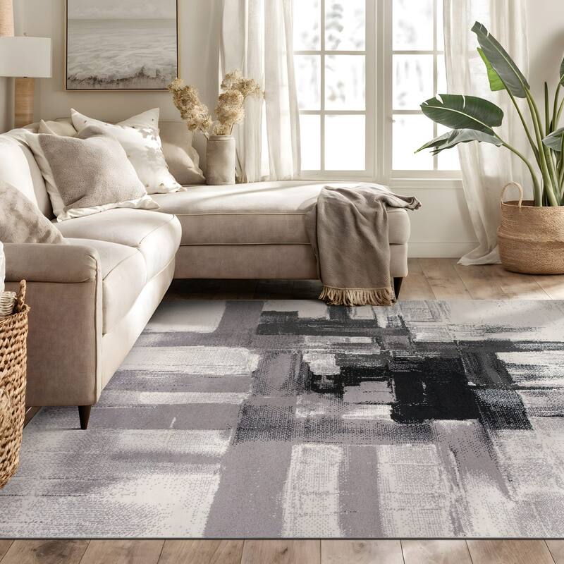 World Rug Gallery Modern Abstract Art Area Rug