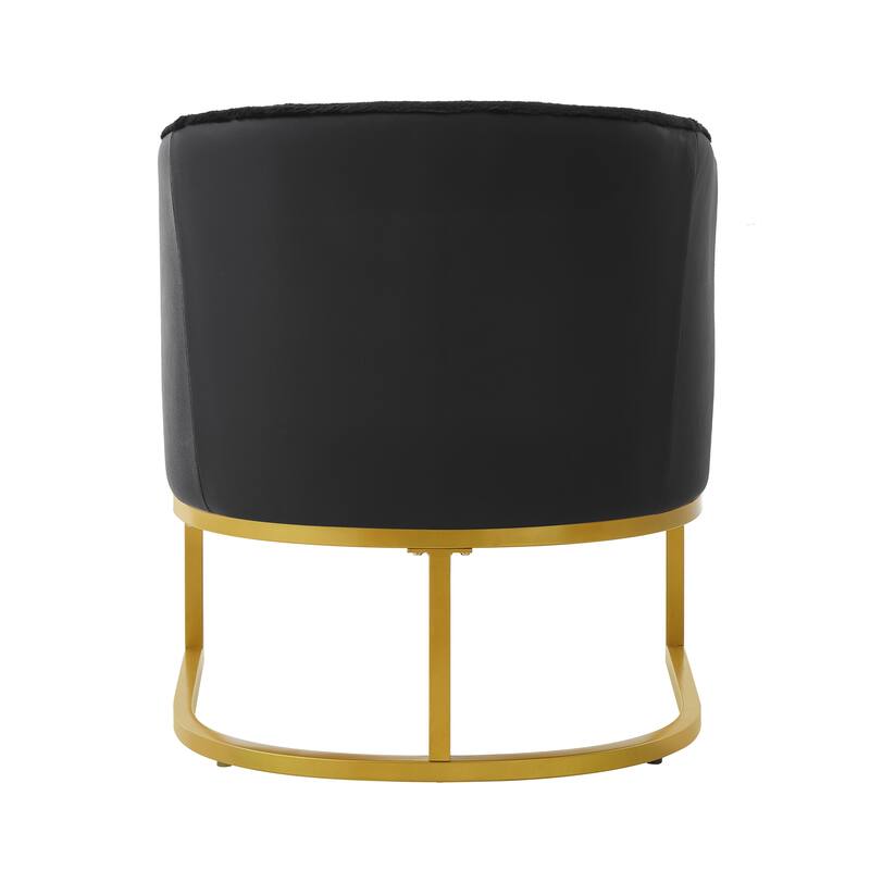 Christopher Knight Home - Modern Upholstered Accent Chair with Gold Metal Frame