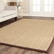 preview thumbnail 119 of 169, SAFAVIEH Natural Fiber Marina Basketweave Seagrass Rug 10' x 14' - Natural/Dark Brown
