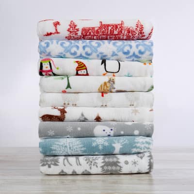 Luxurious Printed Velvet Plush Warm and Cozy Sheet Set.