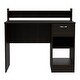 preview thumbnail 2 of 5, 40-Inch Wide Writing Desk with One Drawer, Hutch, and Open Shelf Storage