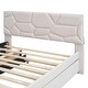 preview thumbnail 7 of 14, Full Size Upholstered Platform Bed with Trundle(Twin) & 2 Drawers for Kids,Adult Bedroom,Wooden Bedframe