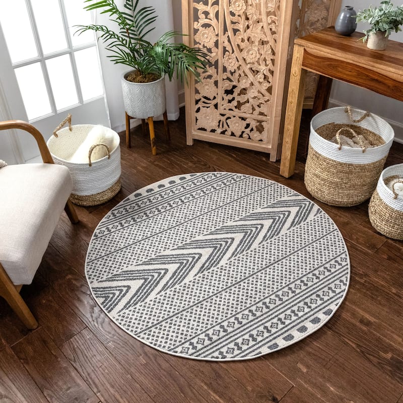 Well Woven Loop De Loop Cruce Geometric Tribal Area Rug
