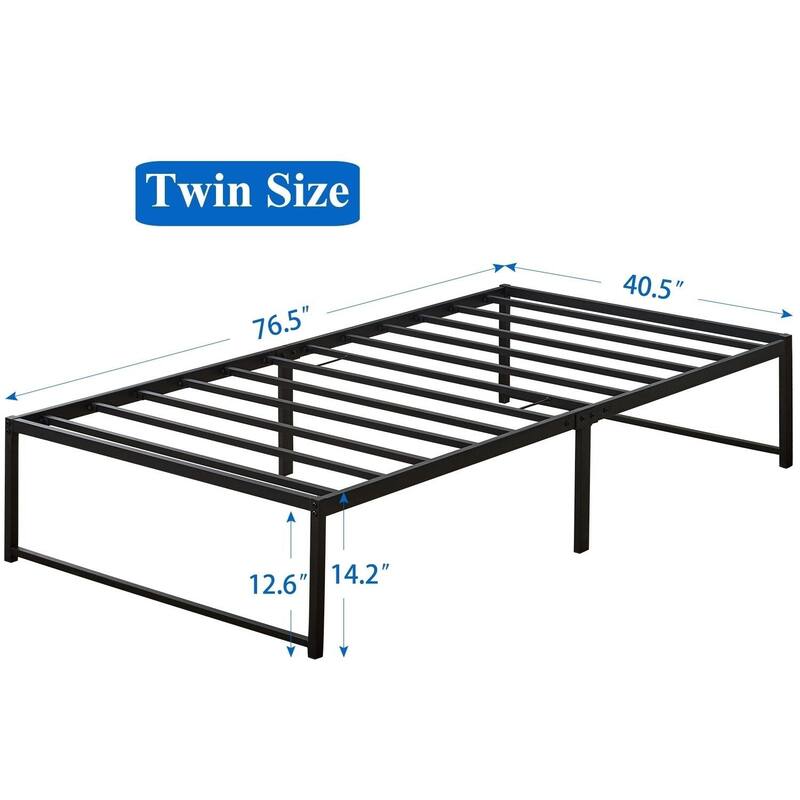 14 Inch Bed Frames,3500 lbs Heavy Duty Metal Platform,Steel Slats Support/No Box Spring Needed