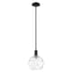 Option Clear Water Glass / Matte Black