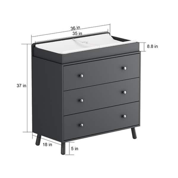 dimension image slide 0 of 2, Drawer Baby Changing Table Infant Diaper Changing Station