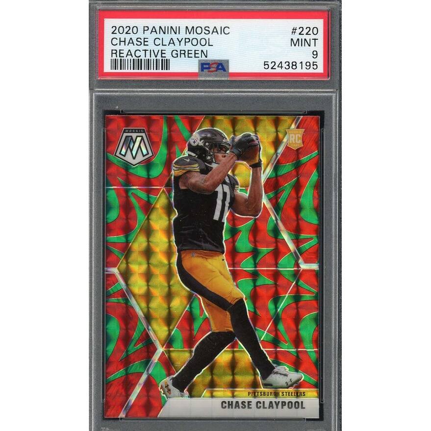Chase Claypool 2020 Panini Mosaic Reactive Green Rookie Card #220 PSA 9 - 8'6" x 11'6"