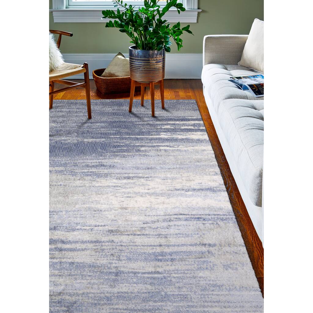 Bashian Paola Lt Blue Transitional Area Rug - Overstock - 36881648
