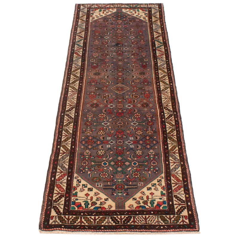 ECARPETGALLERY Hand-knotted Andelz Grey Wool Rug - 3'1 x 10'0