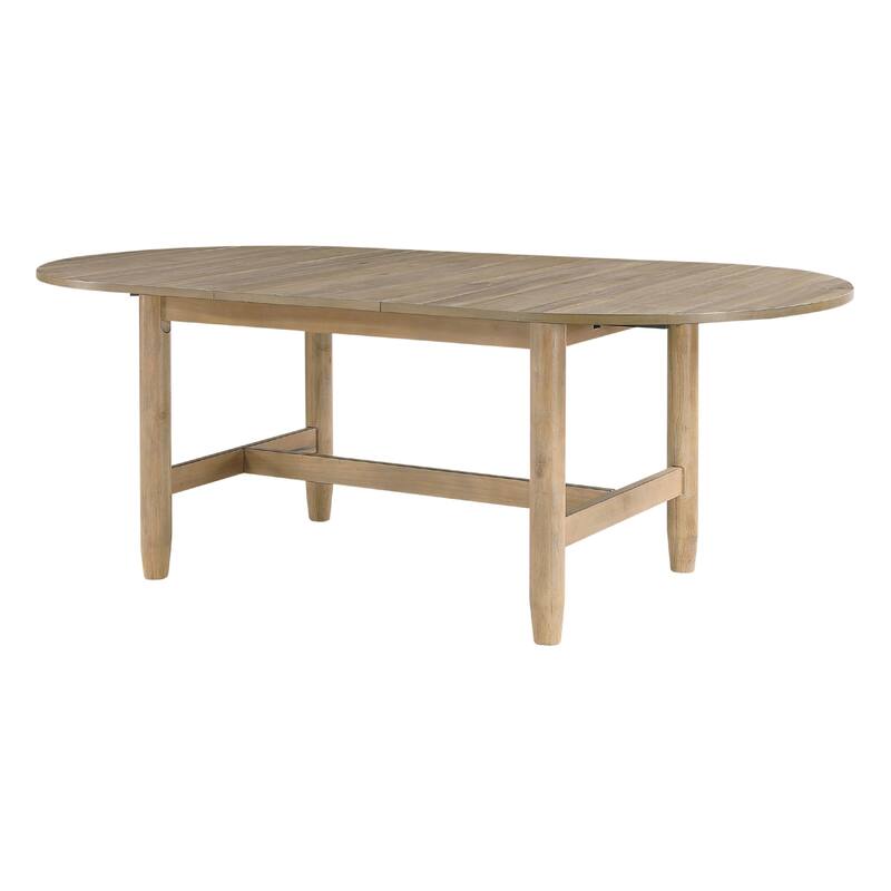 Henry Dining Table, Natural Brown Wood, 66- 84 Inch Extension Leaf
